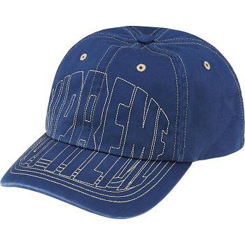 Supreme Visor Stitch 6-Panel Hüte Navy | CH126PQ