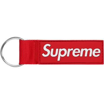 Supreme Webbing Keychain Accessoires Rot | CH183GL