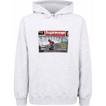 Supreme X Thrasher Logo Print “FW21” Hoodie Grau | CH455QZ