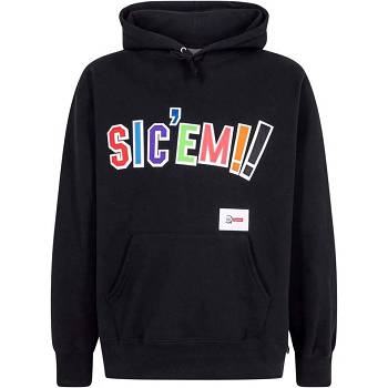 Supreme X WTAPS Sic’em! Hoodie Schwarz | CH454MA